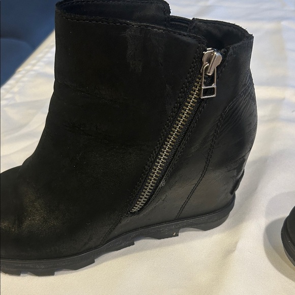 Sorel Joan Of Arctic Women's Black Leather Ankle Boots Size 10 - Picture 9 of 16